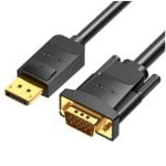 Vention HBLBG DP-auf-VGA-Konverterkabel, 1,5 m, doppelt geschirmt, 1080p, Schwarz Vention HBLBG DP-auf-VGA-Konverterkabel, 1,5 m, doppelt geschirmt, 1080p, Schwarz