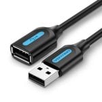 Cable USB Alargador Vention CBIBJ 2.0 5m Macho-Hembra 480Mbps Negro Cable USB Alargador Vention CBIBJ 2.0 5m Macho-Hembra 480Mbps Negro