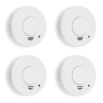 SMARTWARES 10.100.41 Photoelektrischer Rauchmelder, 85 dB, 4 Einheiten, Lautlosfunktion SMARTWARES 10.100.41 Photoelektrischer Rauchmelder, 85 dB, 4 Einheiten, Lautlosfunktion