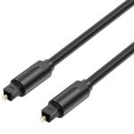 Câble audio optique noir Vention BAEBI 3 m avec connecteurs Toslink et revêtement PVC Câble audio optique noir Vention BAEBI 3 m avec connecteurs Toslink et revêtement PVC