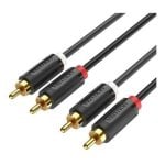 Cavo RCA Vention BCMBF 2x RCA maschio 2x RCA maschio 1m placcato oro nero Cavo RCA Vention BCMBF 2x RCA maschio 2x RCA maschio 1m placcato oro nero