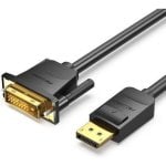 Vention HAFBF Konverterkabel DisplayPort-Stecker auf DVI-Stecker, 1 m, Schwarz, 1080P, vergoldet Vention HAFBF Konverterkabel DisplayPort-Stecker auf DVI-Stecker, 1 m, Schwarz, 1080P, vergoldet