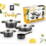 Casseroles BRA Daily Pro, lot de 4 unités × 16 cm/× 20 cm/× 24 cm/× 28 cm, adaptées à l'induction légère Casseroles BRA Daily Pro, lot de 4 unités × 16 cm/× 20 cm/× 24 cm/× 28 cm, adaptées à l'induction légère