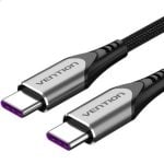 Cavo USB-C Vention TAEHG 1,5 m 100 W 480 Mbps in nylon rinforzato grigio Cavo USB-C Vention TAEHG 1,5 m 100 W 480 Mbps in nylon rinforzato grigio