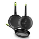 Poêle Bra Gastro A841202 noire, lot de 3, 20/24/28 cm, induction Poêle Bra Gastro A841202 noire, lot de 3, 20/24/28 cm, induction