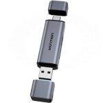 Lettore schede Vention CLLH0 USB 3.0 Tipo-C Alluminio Doppio SD/TF 512GB