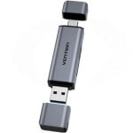 Vention CLLH0 USB 3.0 Typ-C Aluminium Dual SD/TF Kartenleser 512GB Vention CLLH0 USB 3.0 Typ-C Aluminium Dual SD/TF Kartenleser 512GB
