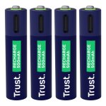 Trust 25671 AAA 500mAh USB-C LED batteria ricaricabile 1h 4 unità NiMH