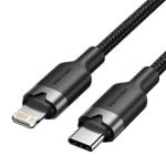 Cavo USB-C a Lightning Vention LALBH 27W 480Mbps 2m Nero Cavo USB-C a Lightning Vention LALBH 27W 480Mbps 2m Nero