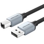 Câble USB Vention CTTHF 1,5 m USB 2.0 A mâle vers B mâle 480 Mbps Gris Câble USB Vention CTTHF 1,5 m USB 2.0 A mâle vers B mâle 480 Mbps Gris