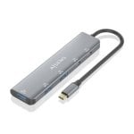 Hub AISENS 5 puertos 5Gbps modelo A109-0857 USB-C Power Delivery 100W gris