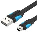 Câble USB Vention VAS-A14-B150 1,5 m 480 Mbps Bleu Noir Mini USB Mâle-Mâle Câble USB Vention VAS-A14-B150 1,5 m 480 Mbps Bleu Noir Mini USB Mâle-Mâle