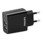 Cargador de Pared Philips DLP2610/2xUSB/15.5W Negro carga rápida protección inteligente Cargador de Pared Philips DLP2610/2xUSB/15.5W Negro carga rápida protección inteligente