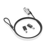 Cable de seguridad AISENS ASLK-D45K06-BK NANO 1.5m acero cerradura de llave portátil