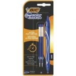 Stylo gel rétractable Bic Gelocity Quick Dry 951757 bleu, 2 recharges