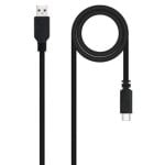 Cavo USB 2.0 Nanocable 10.01.2101-L150 USB-C a USB-A 1.5m 3A 480Mbps Nero