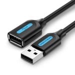 Vention CBIBI USB-Verlängerungskabel, 3 m, 480 Mbit/s, USB 2.0, Schwarz