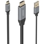 Cable conversor HDMI 2.0 macho USB-A macho a USB-C macho AISENS A109-0871 4K 1.8m negro Cable conversor HDMI 2.0 macho USB-A macho a USB-C macho AISENS A109-0871 4K 1.8m negro