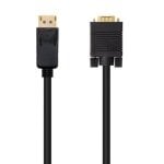 Cavo convertitore DisplayPort-VGA Nanocable da 1 m schermato in oro RoHS nero