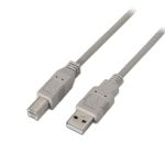 Câble d'imprimante haute vitesse USB A-USB B AISENS A101-0004 4,5 m, beige Câble d'imprimante haute vitesse USB A-USB B AISENS A101-0004 4,5 m, beige