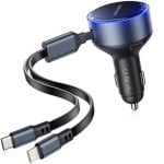 Cargador Coche Vention FFOB0 30W USB-C + Lightning Retráctil Aluminio 12-24V Cargador Coche Vention FFOB0 30W USB-C + Lightning Retráctil Aluminio 12-24V
