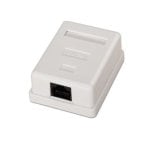 Roseta de superficie AISENS A138-0296 Cat.5e 1 toma RJ45 UTP Blanco