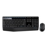 Teclado inalámbrico Logitech MK345 QWERTY Inglés USA Reposamuñecas Ratón Incluido Negro