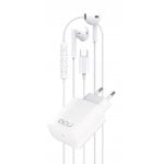 Casque avec câble USB-C DCU Tecnologic avec microphone et chargeur Power Delivery 20 W Casque avec câble USB-C DCU Tecnologic avec microphone et chargeur Power Delivery 20 W