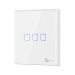 Interruptor inalámbrico Sonoff T2EU3C-RF 3 canales RF 433 MHz, panel vidrio, control remoto Interruptor inalámbrico Sonoff T2EU3C-RF 3 canales RF 433 MHz, panel vidrio, control remoto