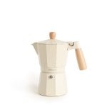 Cafetera Italiana Create aluminio 6 y 9 tazas válvula seguridad madera haya Cafetera Italiana Create aluminio 6 y 9 tazas válvula seguridad madera haya