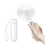 Ventilador de mano JisuLife Life8 Plus 4500mAh Blanco 3 velocidades Linterna PowerBank Ventilador de mano JisuLife Life8 Plus 4500mAh Blanco 3 velocidades Linterna PowerBank