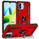 Capa magnética digital Max Power para Xiaomi Redmi A1 / Redmi A2 com anel giratório vermelho Capa magnética digital Max Power para Xiaomi Redmi A1 / Redmi A2 com anel giratório vermelho