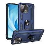 Capa magnética digital Max Power para Xiaomi Mi 11 Lite com anel giratório azul Capa magnética digital Max Power para Xiaomi Mi 11 Lite com anel giratório azul