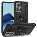 Capa magnética digital Max Power para Xiaomi Mi 12 Lite com anel giratório, preta Capa magnética digital Max Power para Xiaomi Mi 12 Lite com anel giratório, preta