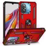 Capa magnética digital Max Power para Xiaomi Redmi 12c com anel giratório vermelho Capa magnética digital Max Power para Xiaomi Redmi 12c com anel giratório vermelho