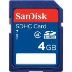 Scheda SDHC SanDisk da 4 GB Classe 4 Blu Archiviazione affidabile e trasferimento veloce Scheda SDHC SanDisk da 4 GB Classe 4 Blu Archiviazione affidabile e trasferimento veloce
