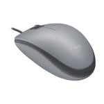 Ratón Logitech con cable 1000 DPI Silent ambidiestro grafito ruedas silenciosas