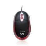 Ratón Ewent con cable 1000 DPI ambidiestro compacto 3 botones USB tipo A