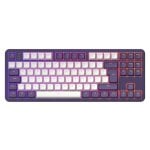 Teclado mecânico Dark Project One ALU87A ISO-DE RGB violeta/branco com switches G3MS Sapphire
