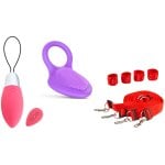 Conjunto erótico Hugbox: ovo vibratório, anel vibratório e kit de contenção, 3 horas de utilização, 2 anos de garantia Conjunto erótico Hugbox: ovo vibratório, anel vibratório e kit de contenção, 3 horas de utilização, 2 anos de garantia