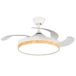 Ventilador de Techo Grunkel Motor DC 20W 6 Velocidades LED Ajustable Aspas Retráctiles