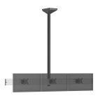 Kimex 031-4332K2 Supporto a soffitto per 3 schermi da 32″ VESA 150 cm, grigio e nero