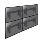 Kimex 017-2122K Supporto video a parete Push Pull per 4 schermi VESA 49″-65″ 280 kg Nero