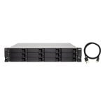 Boîtier D&#39;extension Nas Qnap Tl-r1200c-rp 12 Bays 2u – 144 TB skalierbarer Speicher, 10-GBE-SFP-Verbindungen, Hot-Swap-fähige Festplatten – ideal für KMU.