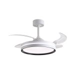 Ventilador de techo Bel Air Home Akran LED 72W 6 velocidades 4 aspas retráctiles con control remoto