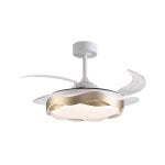 Ventilador de techo Bel Air Ondas 72W LED, 4 aspas retráctiles, 6 velocidades y mando a distancia