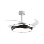 Ventilador de techo Bel Air Ondas 72W LED 6480lm 4 aspas retráctiles 6 velocidades Ventilador de techo Bel Air Ondas 72W LED 6480lm 4 aspas retráctiles 6 velocidades