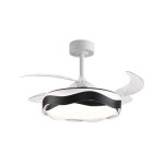 Ventoinha de teto Bel Air Ondas 72W LED 6480lm 4 pás retráteis 6 velocidades