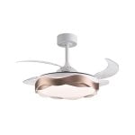 Ventilador de techo Bel Air Home Ondas LED 72W 6480lm 4 aspas retráctiles 6 velocidades Ventilador de techo Bel Air Home Ondas LED 72W 6480lm 4 aspas retráctiles 6 velocidades