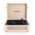 Tocadiscos Create Vintage Maletín Bluetooth USB SD 3 Velocidades Altavoces Integrados